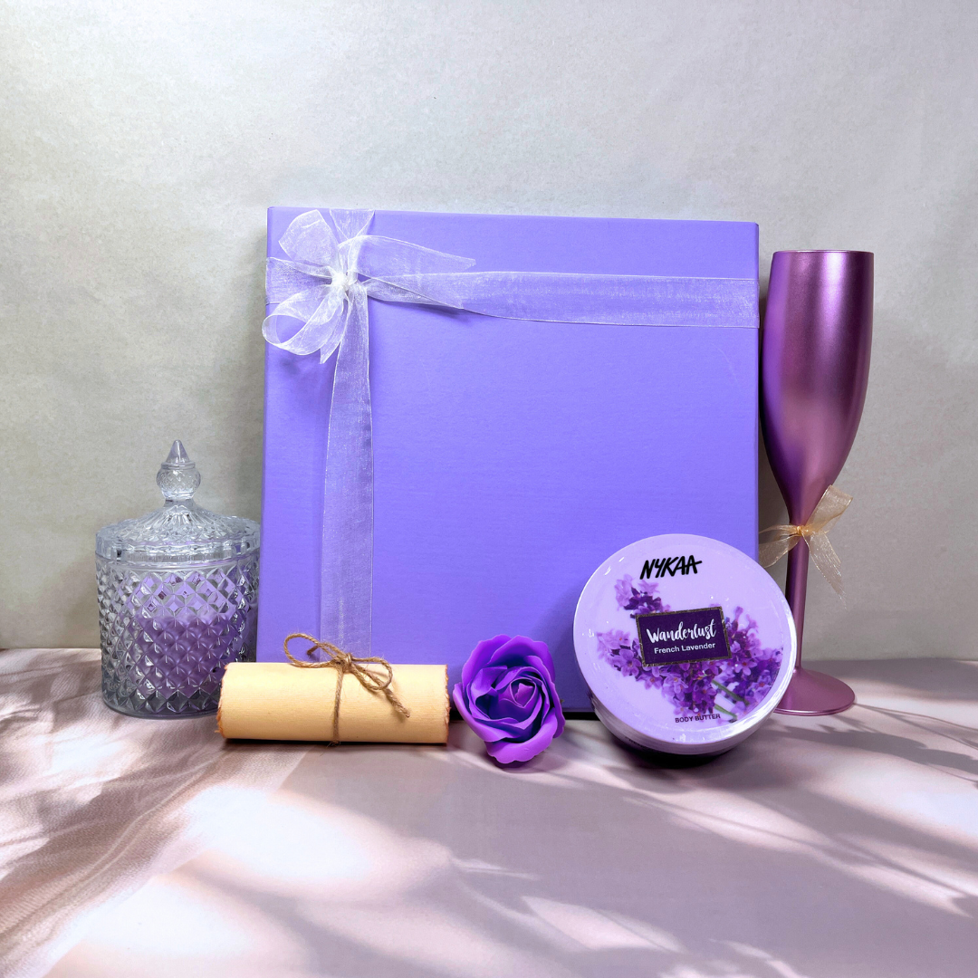 Lavender Luxe and Cheers Hamper