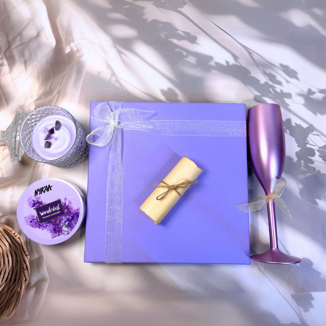Lavender Luxe and Cheers Hamper